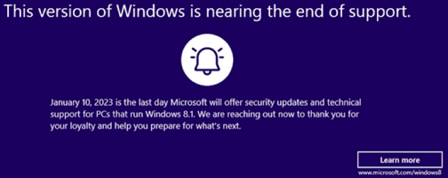 Einde Windows 8.1