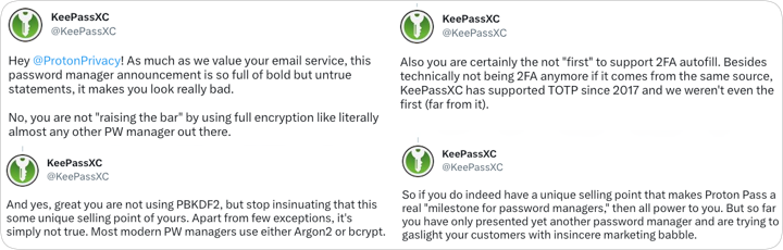 KeePassXC bekritiseert de advertentie van Proton Pass voor wachtwoordbeheer