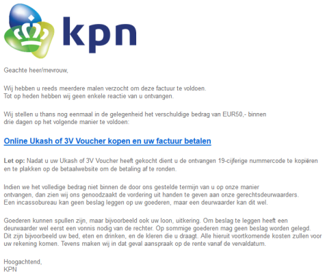 Internetoplichters dreigen valse KPN-factuur Security.NL